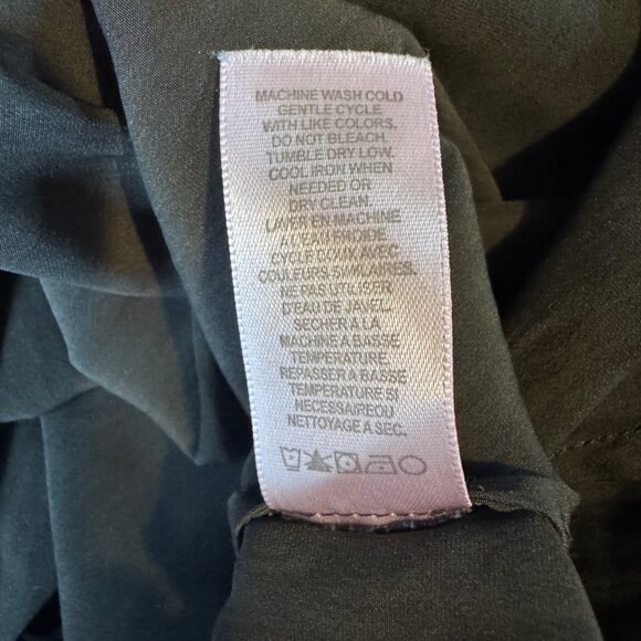 Calypso St Barth Blouse Womens Chocolate Brown Long Sleeve Pleated V Neck Size S - Picture 7 of 10